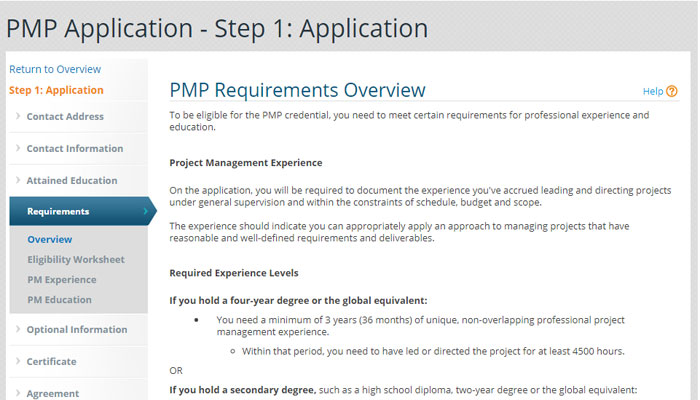 آزمون مدیریت پروژه PMP